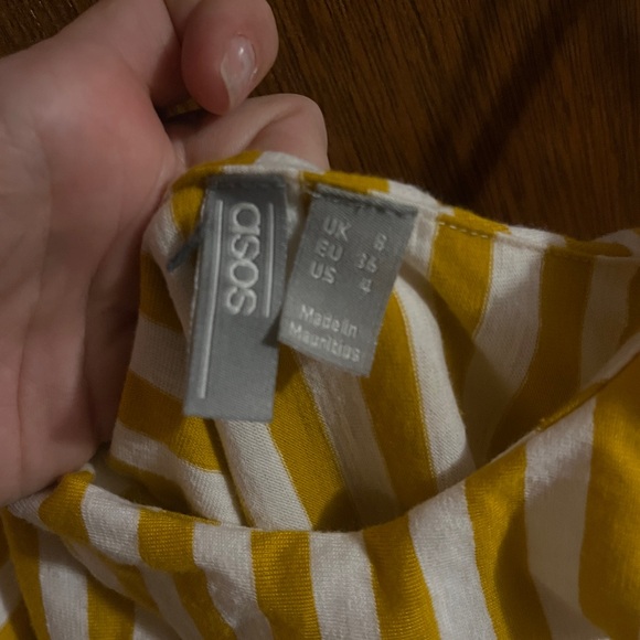 Yellow striped mini dress - Picture 3 of 3